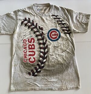 Large Liquid Blue Chicago Cubs Tie Dye T-Shirt 2014